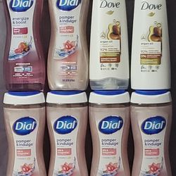 Pack Of 8 Dial/Dove Beauty Personal Care Bundle 