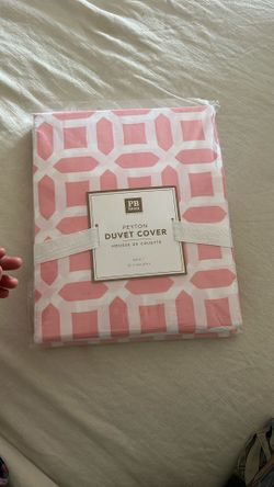 Pottery Barn Teen Pink Cotton Duvet Cover Twin New $35