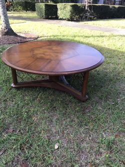 Wood and metal coffee table