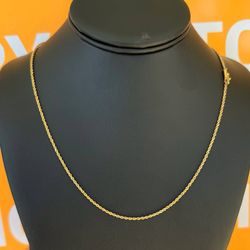 Jewelry 14k yellow gold Rope necklace chain 24.00" 1.85mm width