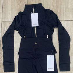 Lululemon Define Jacket Black/Gold Size 4