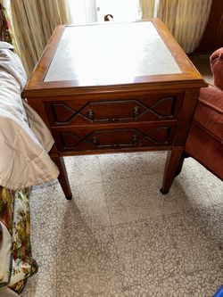 Side Table Set W Marble Top