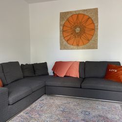 Gray Cloth Sectional