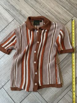 Men’s Button Up Short Sleeve Sweater