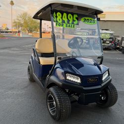 2025 Club Car Certified Pre Owned Custom Club Car Tempo 2 Passenger Golf Cart in Blue