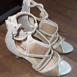 Silver And Gold Heels (Size 8 Women’s)