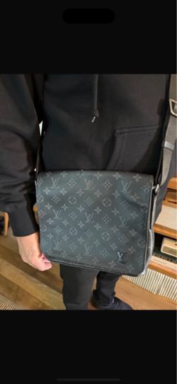 Louis Vuitton LV District PM Used With Love Gray Leather