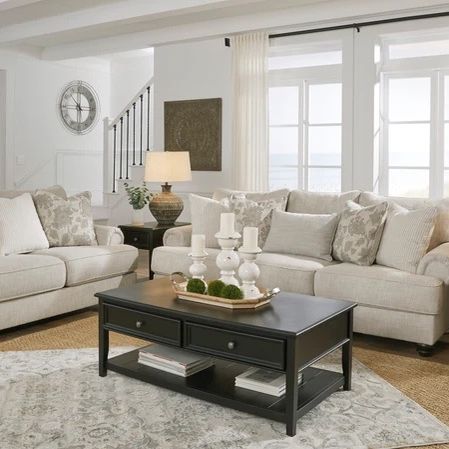 Asanti Fog Living Room Set (Couch  Sofa Loveseat Options 