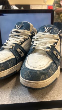 Louis Vuitton navy blue trainers
