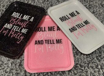 Weed rolling tray set