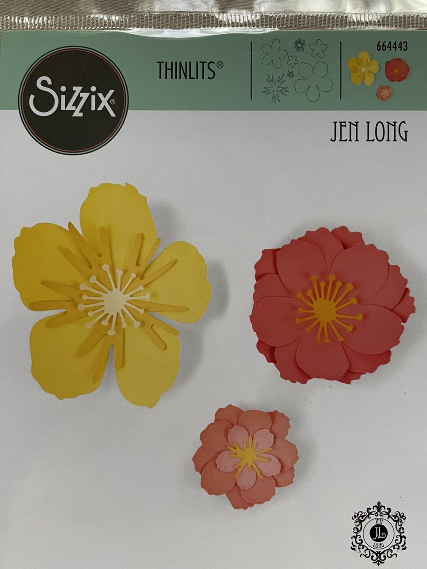 Sizzix Thinlits Die Set 7Pk Floral Blossom 664443