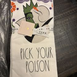 Rae Dunn Disney  Evil Queen And SnowWhite Kitchen Towels