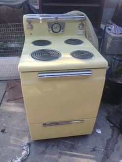 1 of 1 beautiful avocado green vintage g.e stove