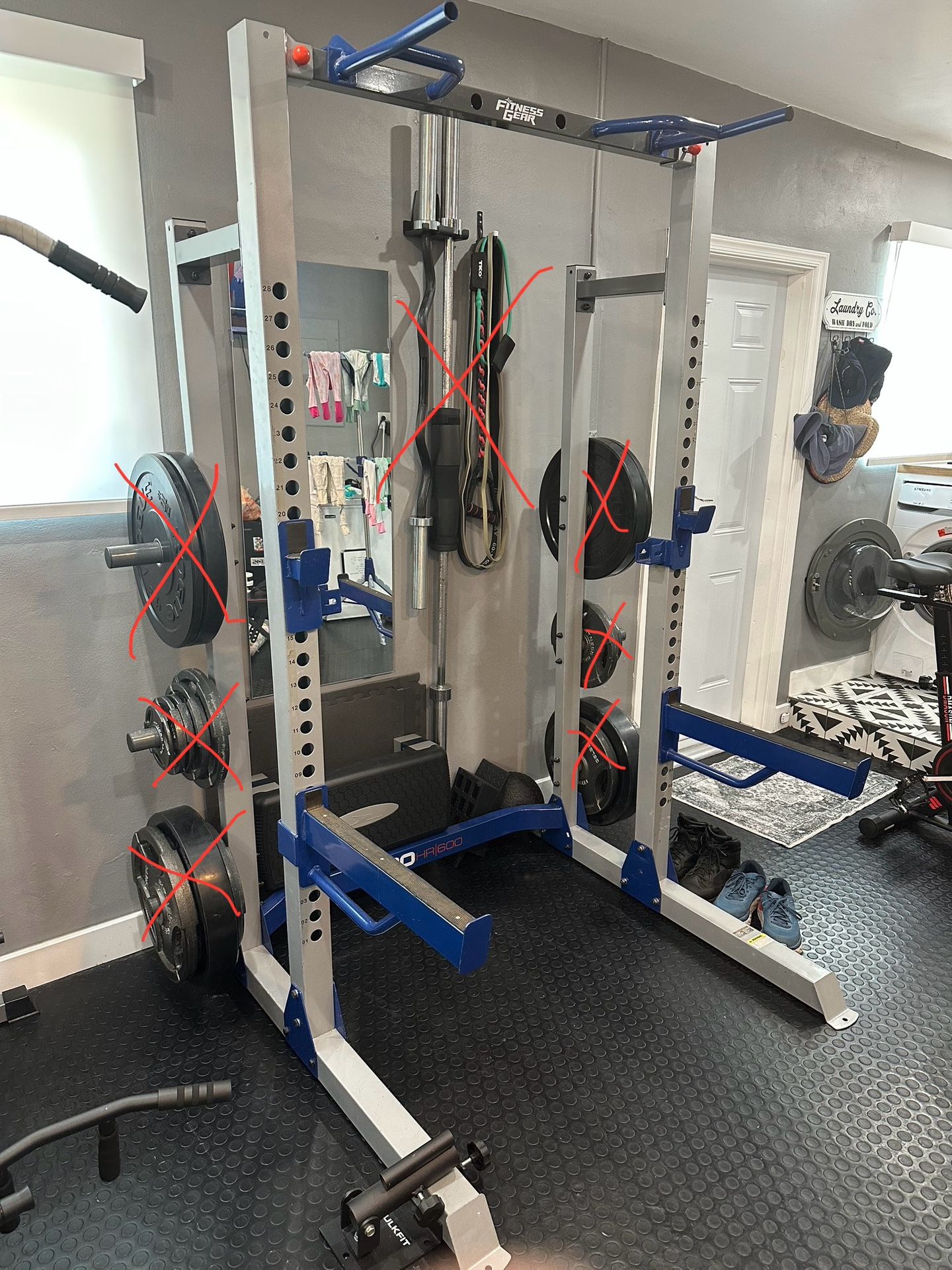 (Updated) Fitness Gear Pro HR600 Half Rack with 250 lbs Metal weights! / (NO bar or bench)