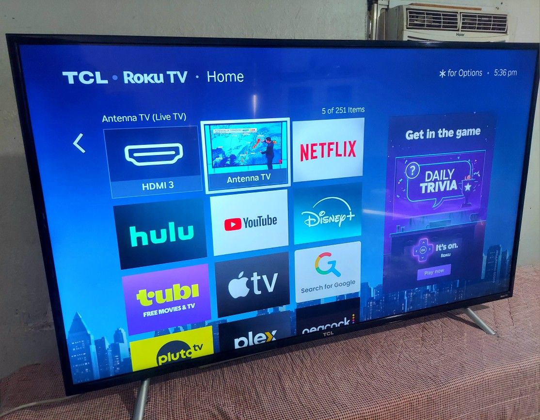 SMART TV TCL 55" 4K LED HDR DOLBY VISION FULL UHD 2160p ✴️( NEGOTIABLE ) ✴️ FREE DELIVERY✴️