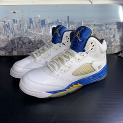 Nike Air Jordan 5 Retro Laney 2013 (440888-189) White Sneakers Youth Size 5.5Y