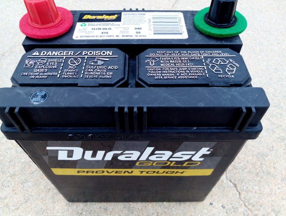 Duralast Gold battery group 151R perfect