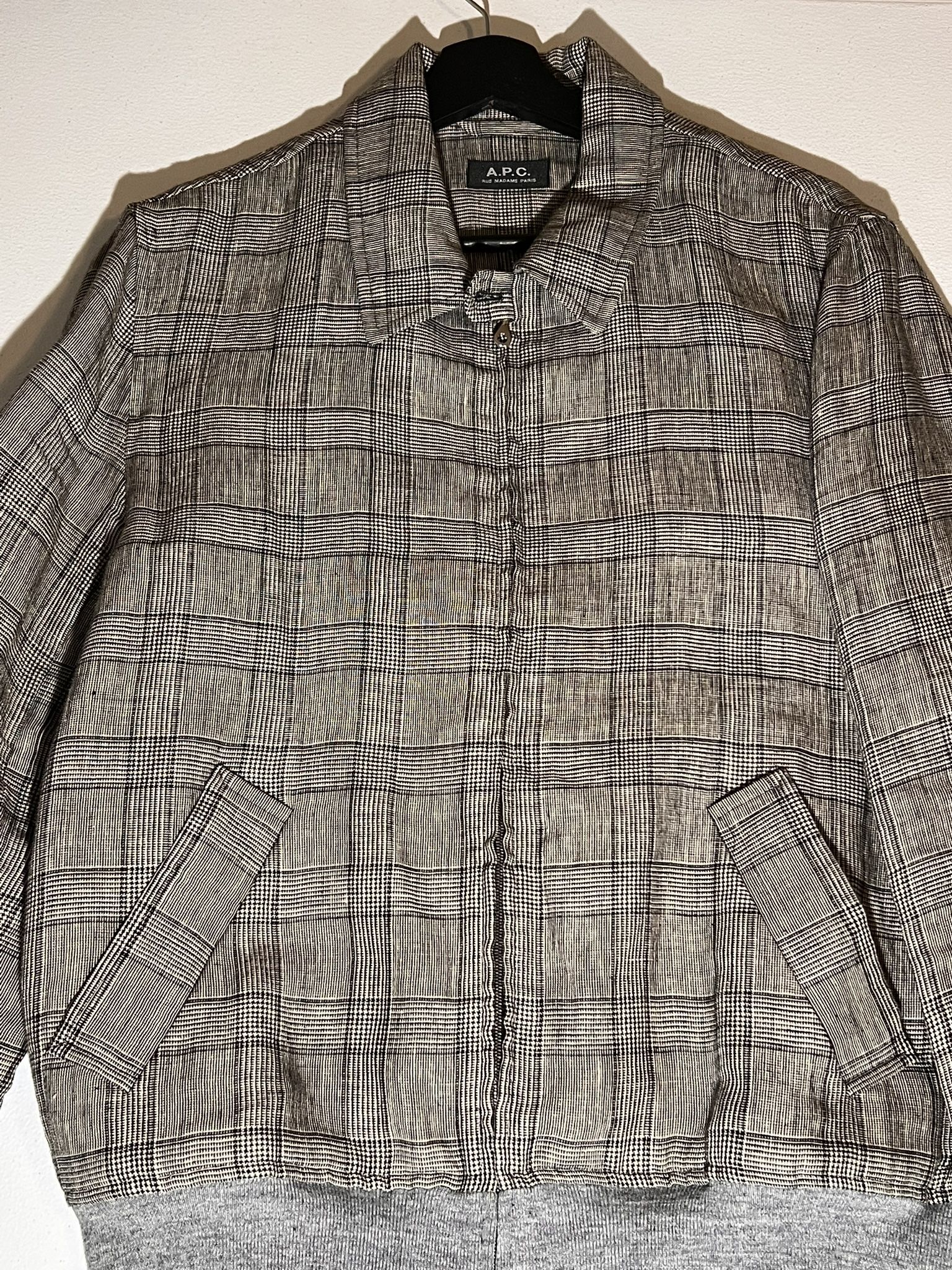 A.P.C. linen plaid bomber jacket (Worn Once)