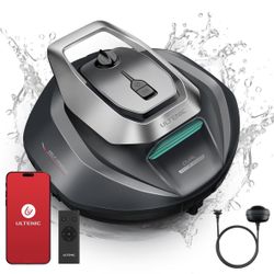Cordless Robotic Pool Vacuum Cleaner, LED Indicator, Self-Parking, Fast Charging