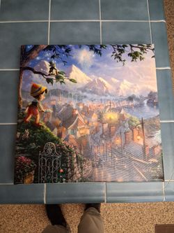 Thomas Kinkade wrapped canvas Pinocchio