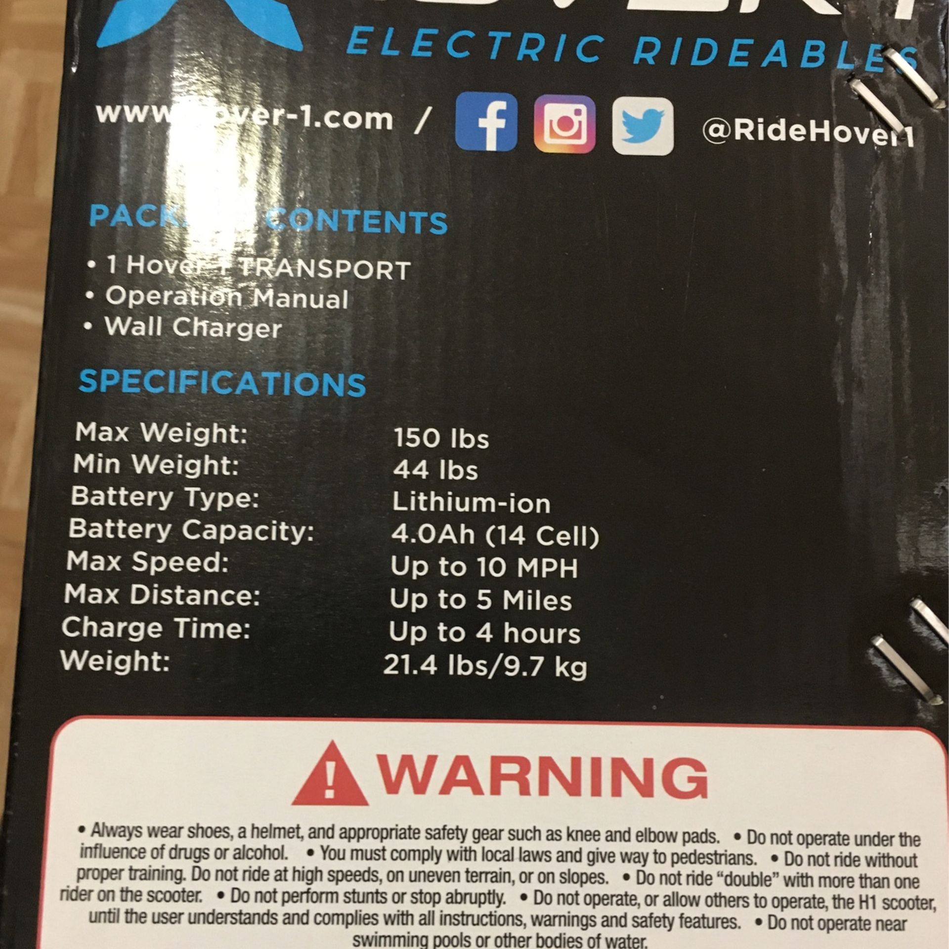 Hover-1 Transport Electric Scooter