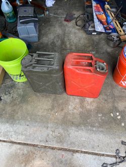 Vintage water and fuel can