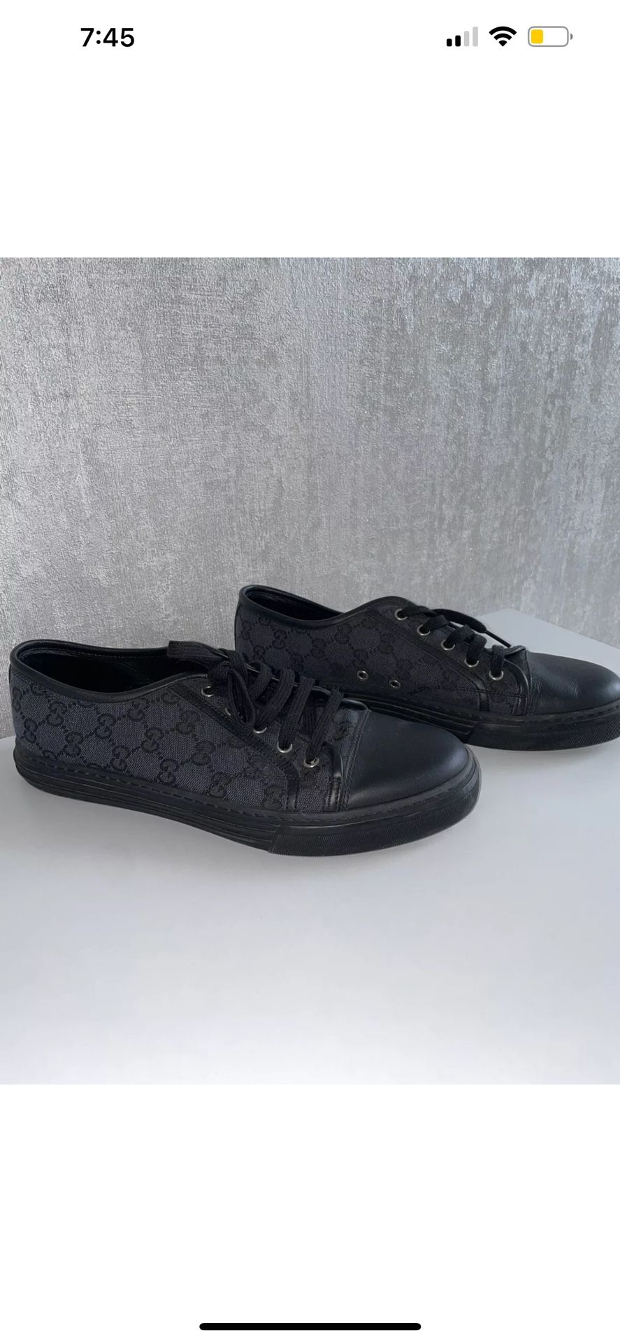 Gucci “GG” canvas low black sneakers