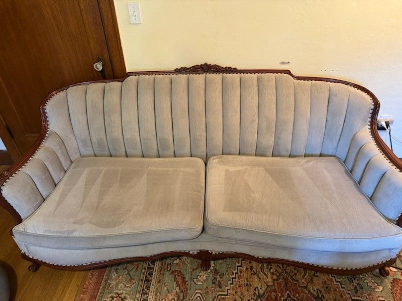 Vintage Victorian sofa, newly reupholstered