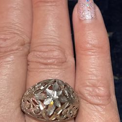 Stunning Sterling Filigree Ring