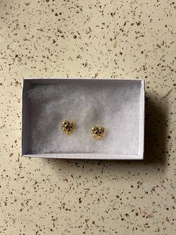 Gold nugget earrings