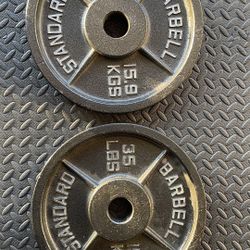 2x35lbs Cast Iron Barbell Weights