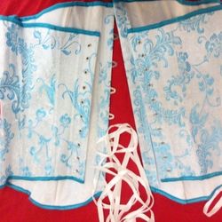 Baby Blue And  White Corset  XXL