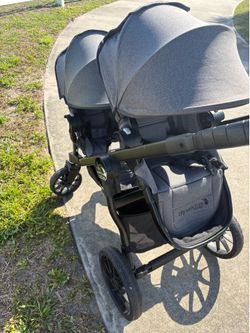 Baby Jogger City Select Lux Single to Double Stroller + Second Seat + Adapters
