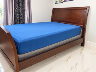 Solid Wood Sleigh Bed Frame