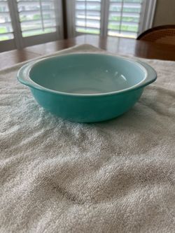 Vintage Pyrex Turquoise Blue Casserole / Open Baker – Mid-Century Kitchen