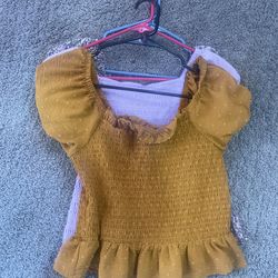 Cute babydoll top yellow