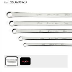 XDLRM705K2A  5 pc 12-Point Metric Flank Drive High-Performance Ratcheting Box Wrench Set (10, 13, 15, 17 and 19 mm)