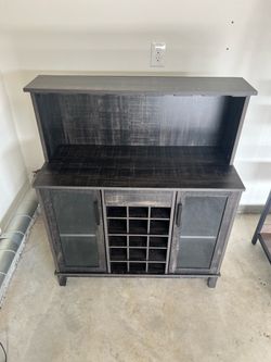 Dark Wood Mini Bar