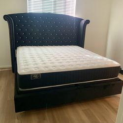 New In Box King Bed Frame +Mattress (Read Description Below)