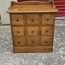 Vintage 3 Drawer Hard Rock Maple Stand