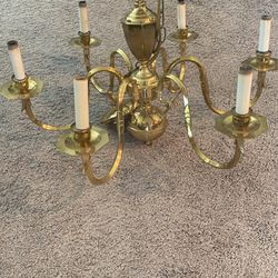 Brass chandelier