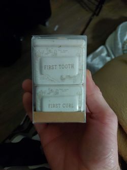 Babies 1st Tooth And First Curl Ceramic Containers