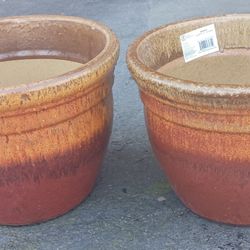 Ceramic Glazed Flower Pots 