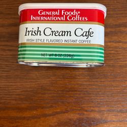 General foods international coffee, Irish cream Café, Irish style flavor instant rare VTG