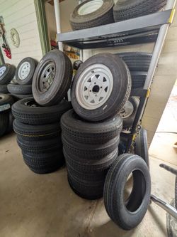 Trailer tire 4.80x12, OR 5.30 X12 and wheels, New