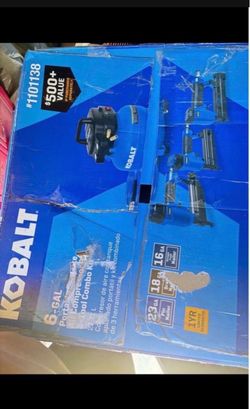 Kobalt pancake Air compressor with accessories included 6 gallons never used$250