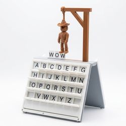 Portable Hangman Game - 3d Printed Game In A Book