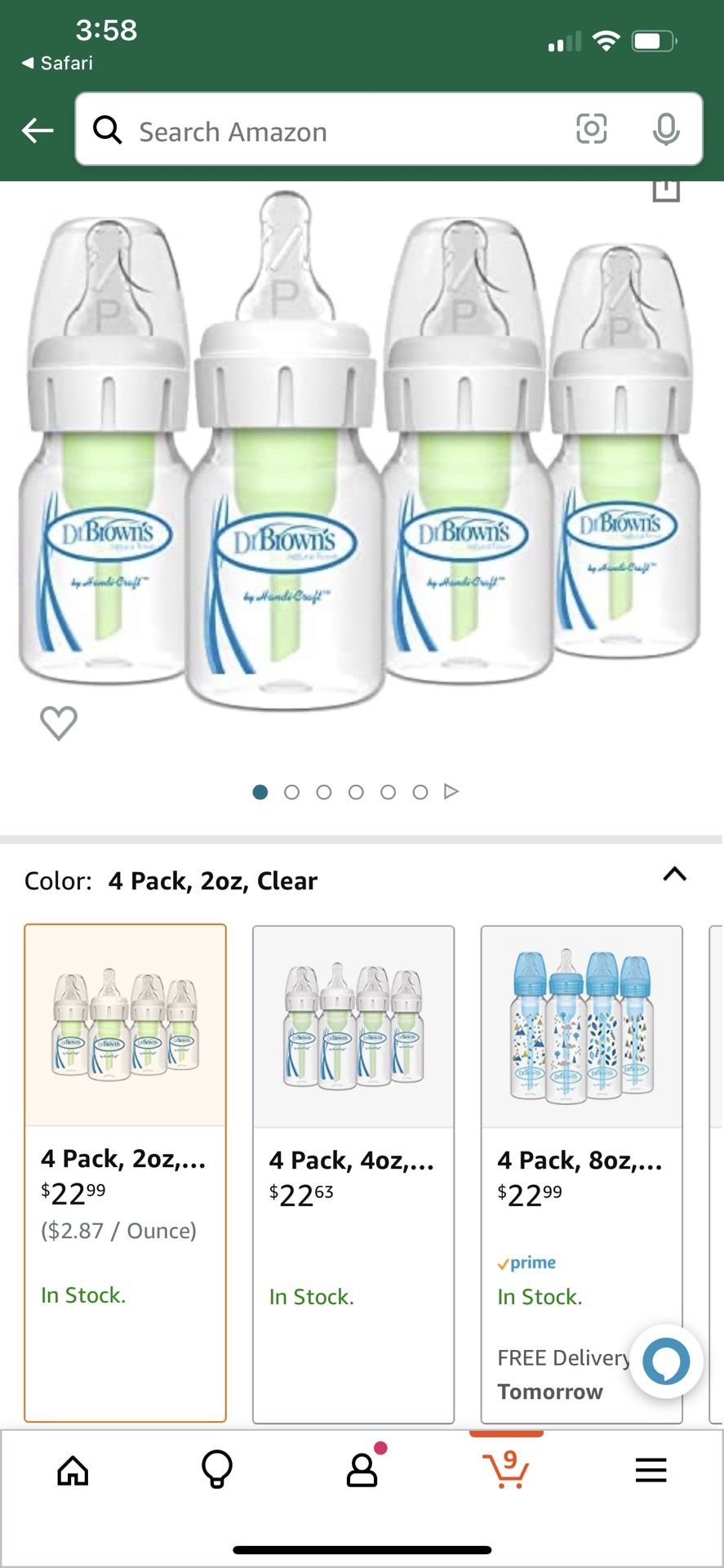 Dr Browns 2 Oz Bottle With Preemie Nipples