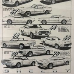 Shelby Mustang Production Year Poster