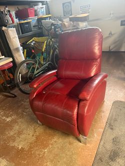 Red Leather Recliner Chair